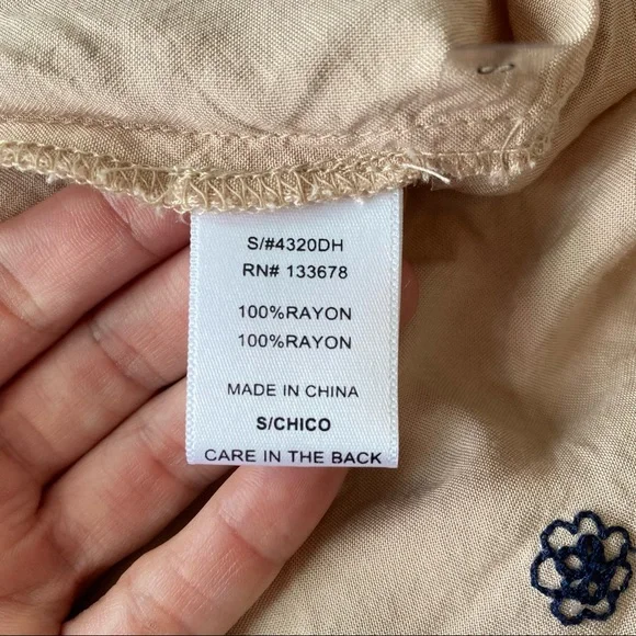 Off Shoulder Embroidered Cream Ruffle Fleur de Lis BOHO Mini Dress Iris Flower - Picture 8 of 11